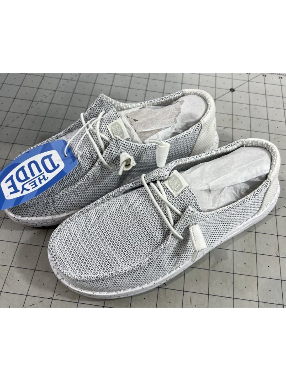 Hey Dude Women’s Wendy Stretch Sox Shoes Stone White Sz. 6 New - Picture 2 of 5